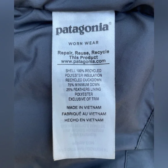 Patagonia Down Vest, Women’s Size Medium, Gray - Picture 8 of 8